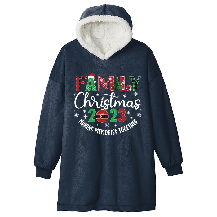 Family Christmas Making Memories Together Hooded Wearable Blanket