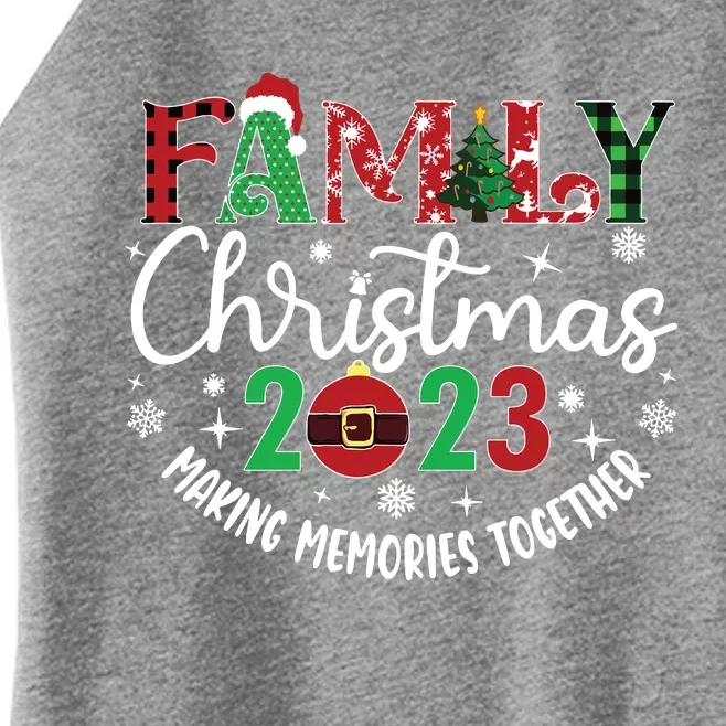 Family Christmas Making Memories Together Women’s Perfect Tri Rocker Tank