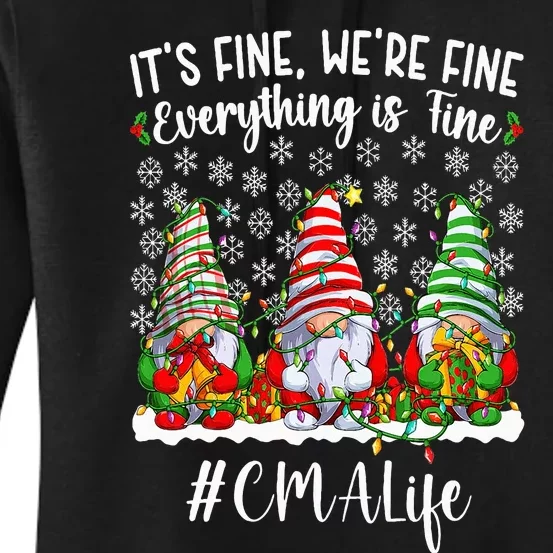 Funny Certified Medical Assistant Christmas CMA Xmas Party Women's Pullover Hoodie