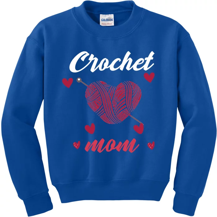 Funny Crochet Mom Crocheting Crocheter Yarn Lover Cool Gift Kids Sweatshirt