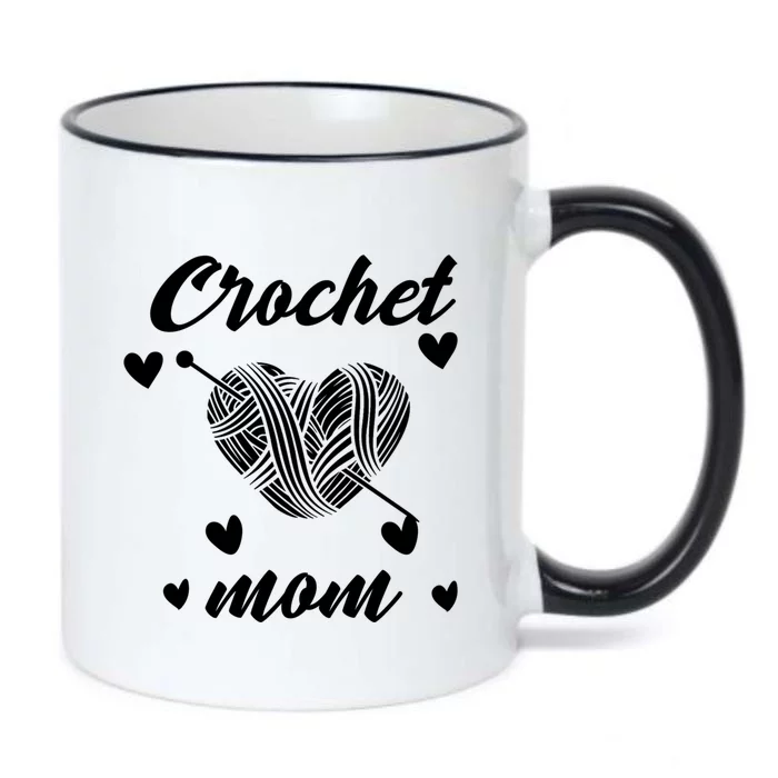 Funny Crochet Mom Crocheting Crocheter Yarn Lover Gift Black Color Changing Mug