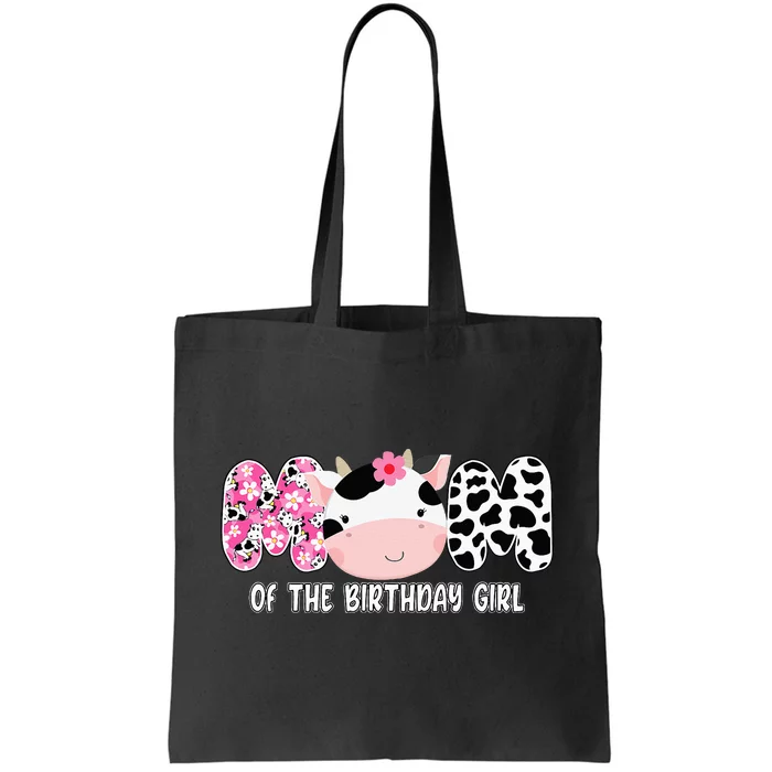 Funny Cow Mom Of The Birthday Girl Cow Farm Birthday Family Tote Bag