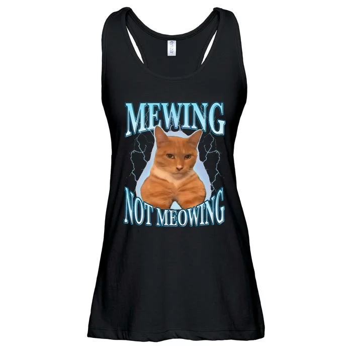 Funny Cat Meme Mewing Looksmax Meowing Cat Trend Ladies Essential Flowy Tank