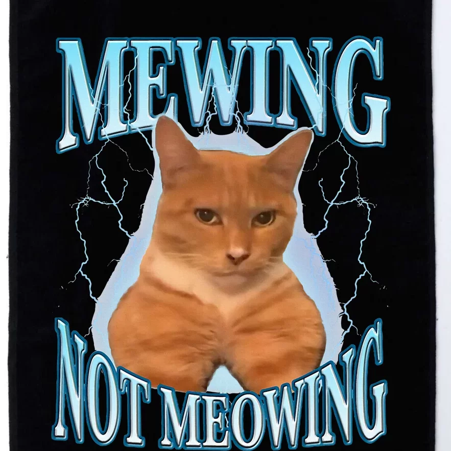 Funny Cat Meme Mewing Looksmax Meowing Cat Trend Platinum Collection Golf Towel