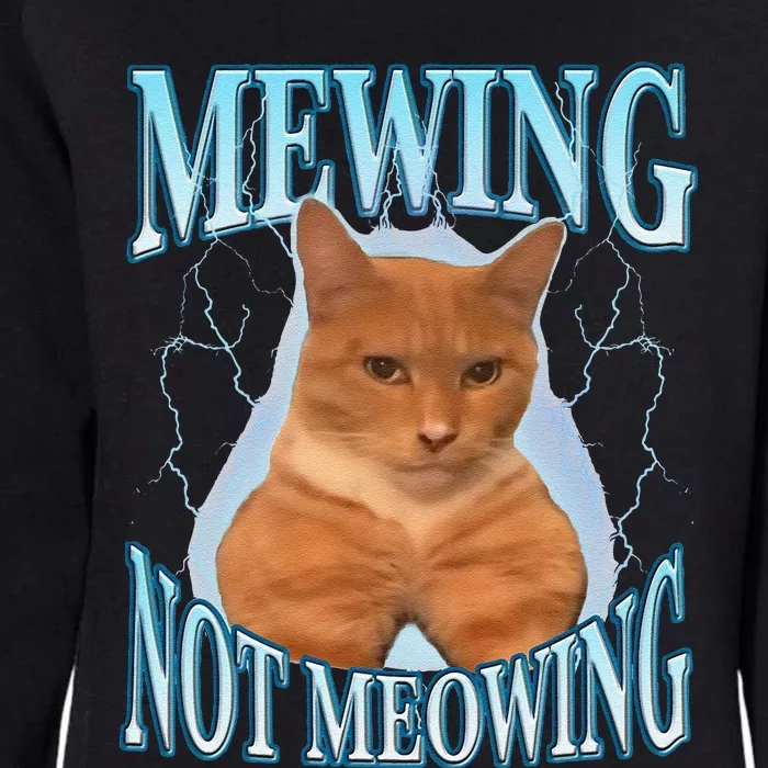 Funny Cat Meme With Meowing Looksmax Meowing Cat Womens California Wash Sweatshirt