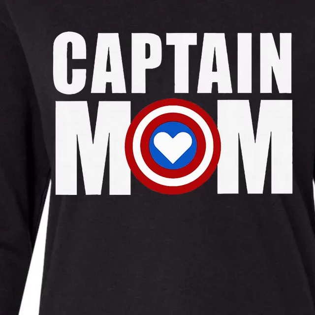 Funny Captain Mom Superhero MotherS Day 2024 Womens Cotton Relaxed Long Sleeve T-Shirt