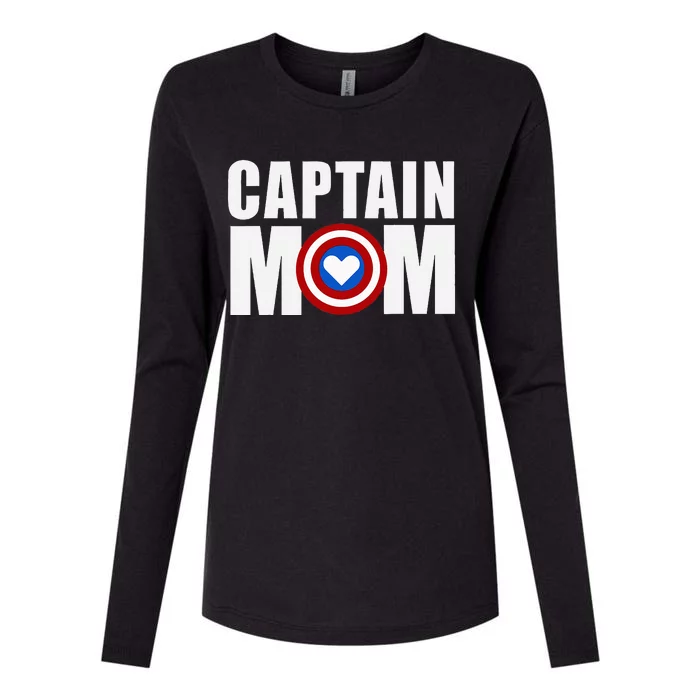 Funny Captain Mom Superhero MotherS Day 2024 Womens Cotton Relaxed Long Sleeve T-Shirt