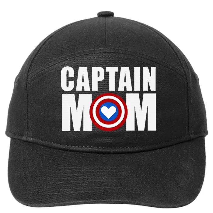 Funny Captain Mom Superhero MotherS Day 2024 7-Panel Snapback Hat