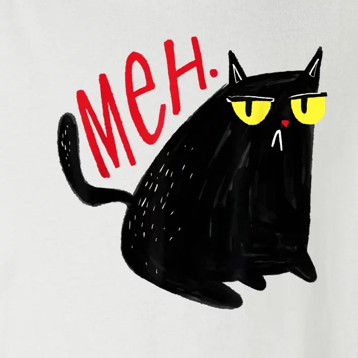 Funny Cat Meh Meow Black Cat For Men Women Gifts Toddler Long Sleeve Shirt