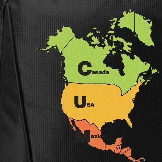 Funny Cum Map Canada Usa And Mexico Gift City Backpack