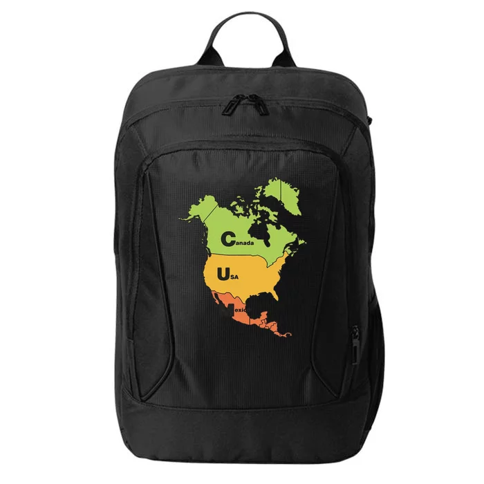 Funny Cum Map Canada Usa And Mexico Gift City Backpack