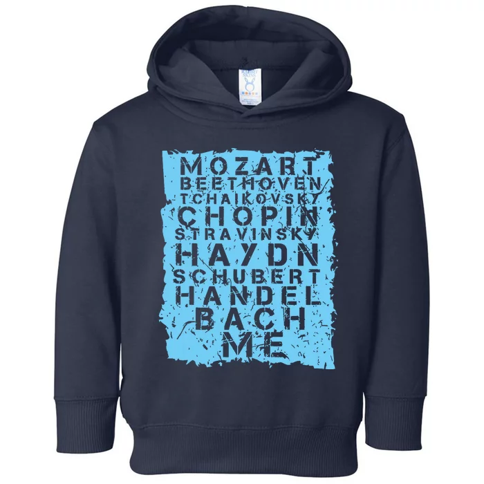 Famous Classical Music Composer Gift Musician Mozart Toddler Hoodie