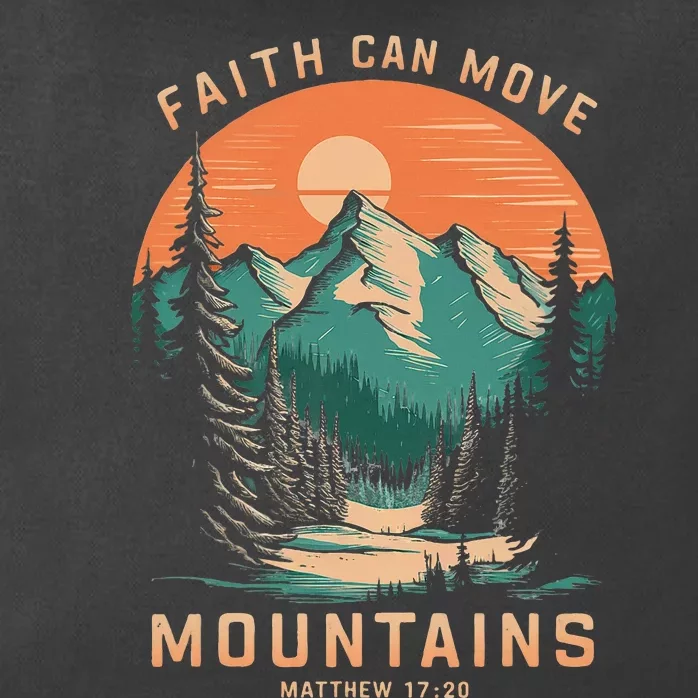 Faith Can Move Mountains Religious Christian Zip Tote Bag