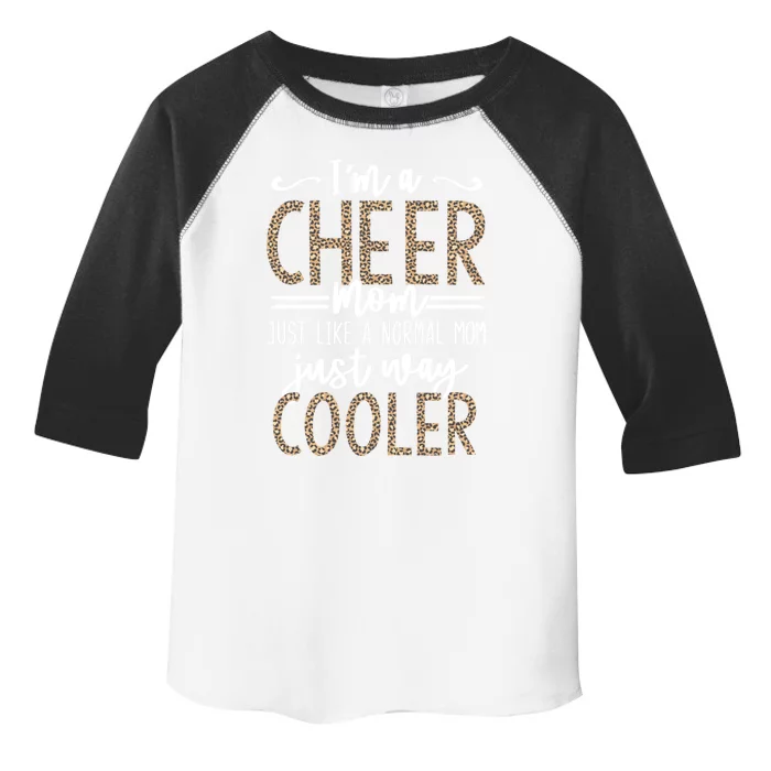 Funny Cheerleading Mother Leopard Cheetah Print Cheer Mom Meaningful Gift Toddler Fine Jersey T-Shirt