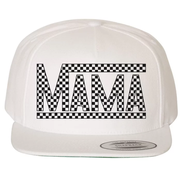 Funny Checkered Mama Black White Gift Wo Wool Snapback Cap