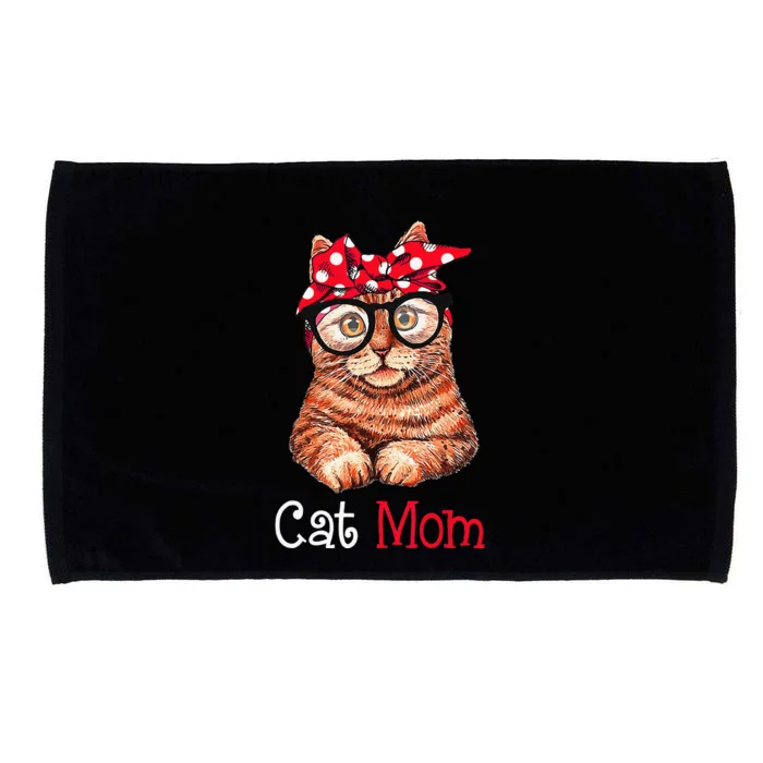 Funny Cat Mom Cat Lovers Mothers Day Mom Funny Mothers Gift Microfiber Hand Towel