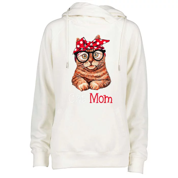 Funny Cat Mom Cat Lovers Mothers Day Mom Funny Mothers Gift Womens Funnel Neck Pullover Hood