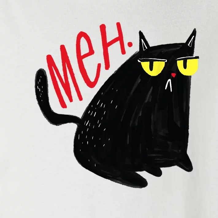 Funny Cat Meh Meow Black Cat For Men Women Gifts Toddler Long Sleeve Shirt