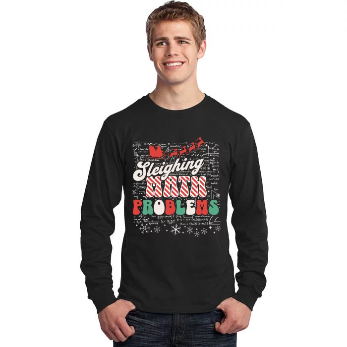 Funny Christmas Math Teacher Santa Tall Long Sleeve T-Shirt