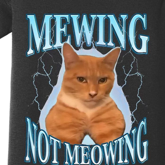 Funny Cat Meme Mewing LooksMax Meowing cat Trend Baby Bodysuit ...