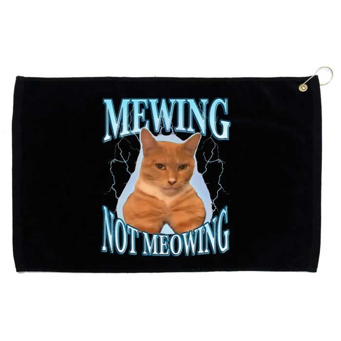 Funny Cat Meme Mewing LooksMax Meowing cat Trend Grommeted Golf Towel