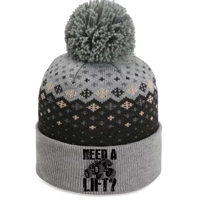 Funny Cool Monster Truck Need A Lift The Baniff Cuffed Pom Beanie