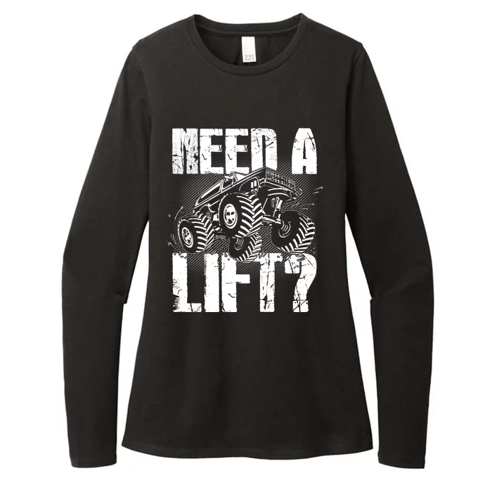 Funny Cool Monster Truck Need A Lift Womens CVC Long Sleeve Shirt