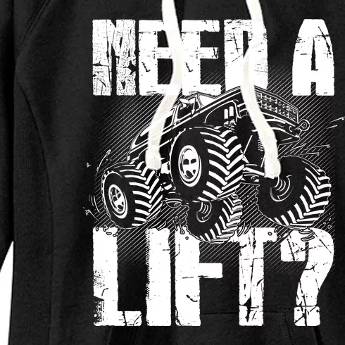 Funny Cool Monster Truck Need A Lift Women's Fleece Hoodie