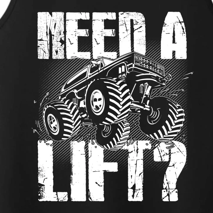 Funny Cool Monster Truck Need A Lift Performance Tank