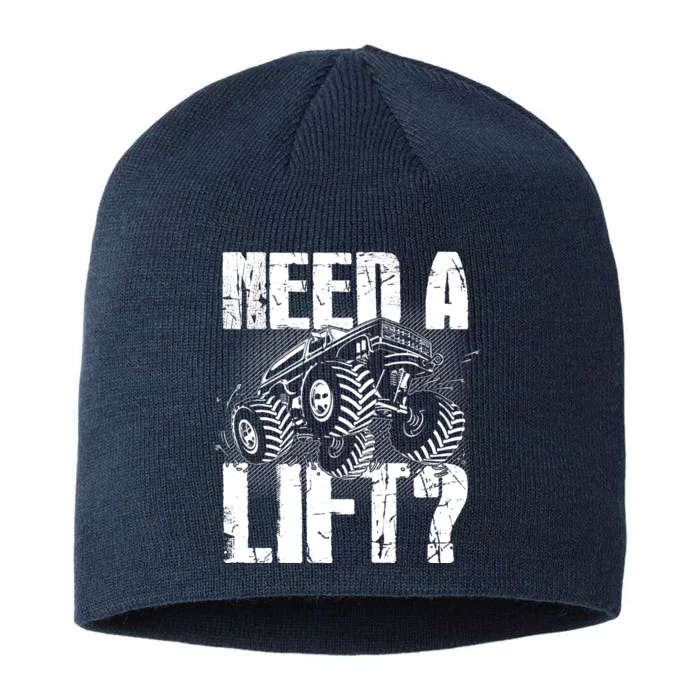 Funny Cool Monster Truck Need A Lift 8 1/2in Sustainable Knit Beanie