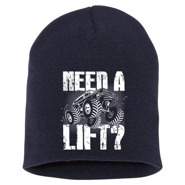 Funny Cool Monster Truck Need A Lift Short Acrylic Beanie