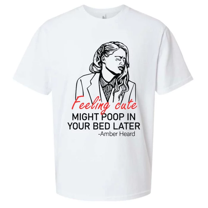 Feeling Cute Might Poop In Your Bed Later Sueded Cloud Jersey T-Shirt