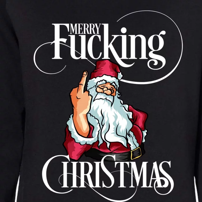 Funny Christmas Merry Fucking Christmas Gift Womens California Wash Sweatshirt