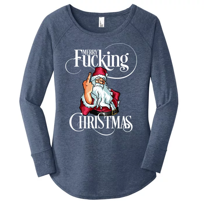 Funny Christmas Merry Fucking Christmas Gift Women's Perfect Tri Tunic Long Sleeve Shirt