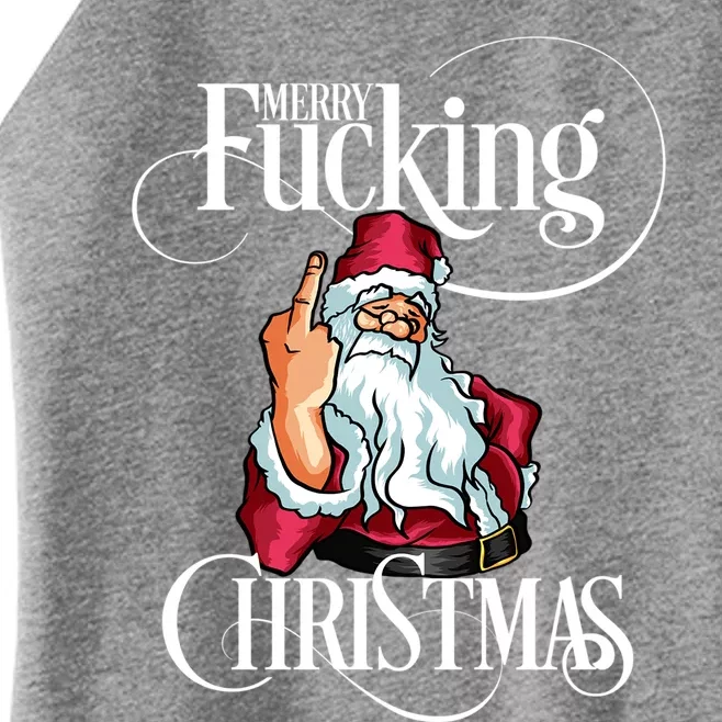 Funny Christmas Merry Fucking Christmas Gift Women’s Perfect Tri Rocker Tank