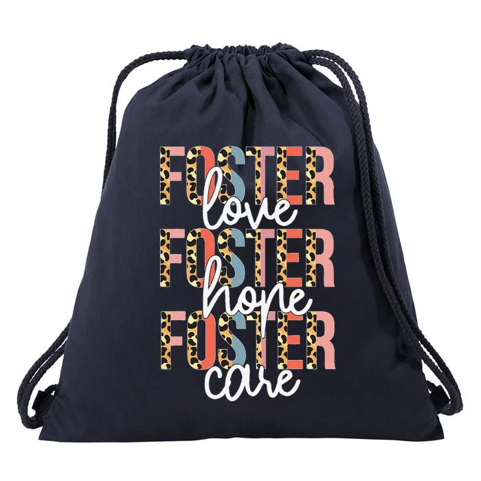 Foster Care Mothers Day Foster Mom Foster Love Get Attached Drawstring Bag