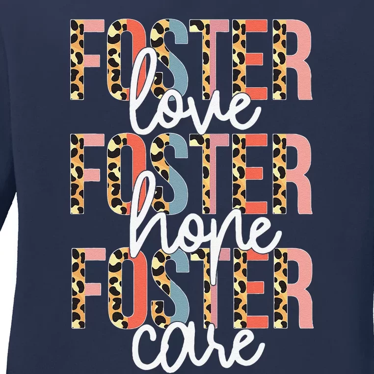 Foster Care Mothers Day Foster Mom Foster Love Get Attached Ladies Long Sleeve Shirt