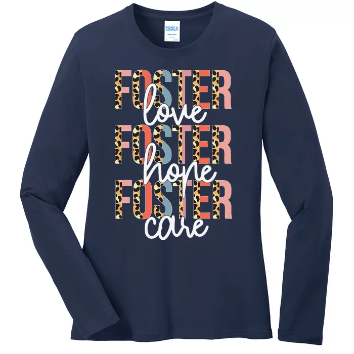 Foster Care Mothers Day Foster Mom Foster Love Get Attached Ladies Long Sleeve Shirt