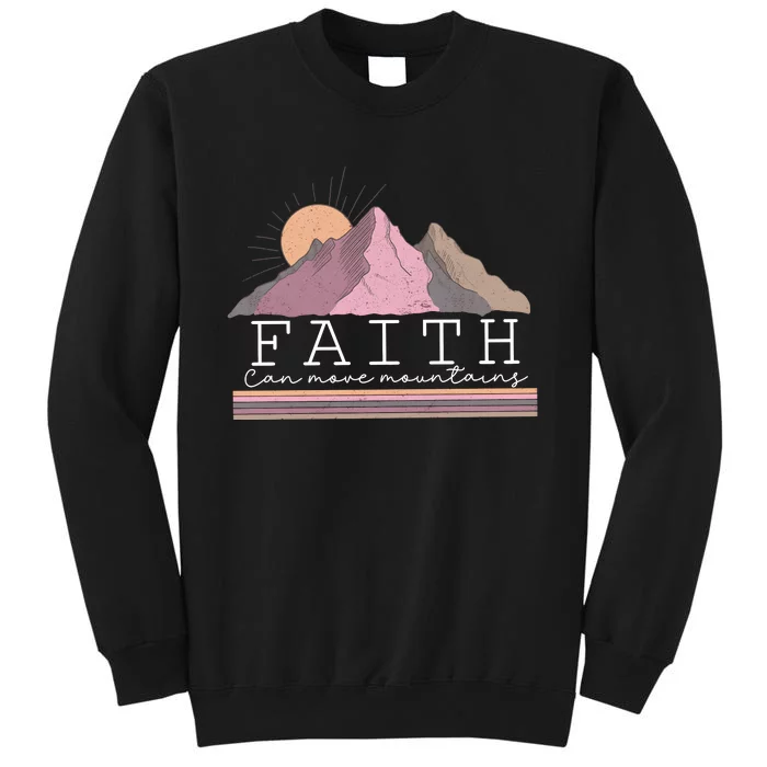 Faith Can Move Mountain Retro Vintage Sweatshirt