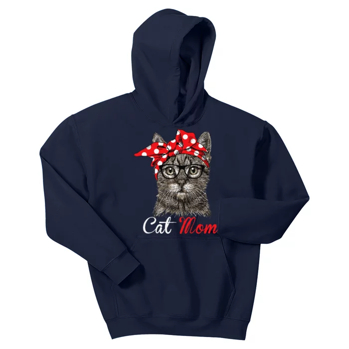 Funny Cat Mom For Cat Loversmothers Day Gift Kids Hoodie