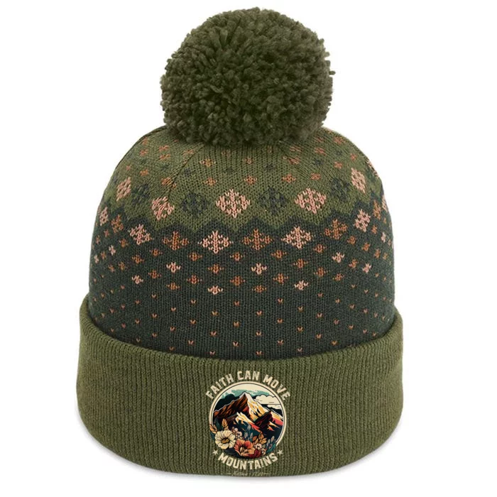 Faith Can Move Mountains Christian The Baniff Cuffed Pom Beanie