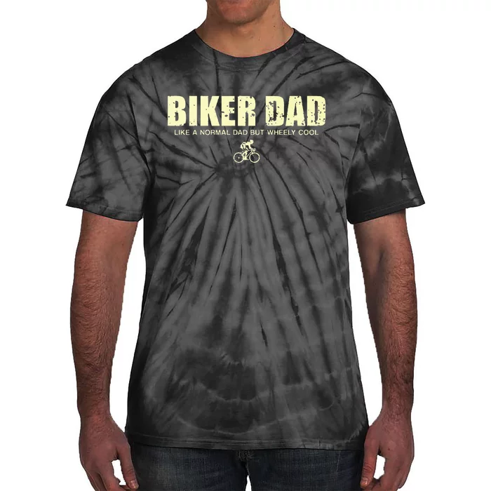 Funny Cycling Mountain Biking Biker Dad Tie-Dye T-Shirt