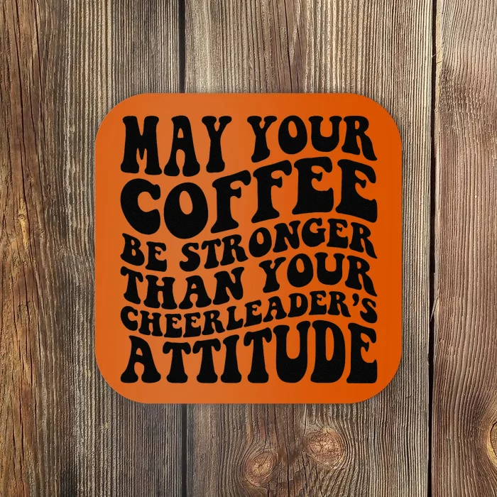 Funny Cheer Mom Coffee Saying Cheerleading Squad Mothers Day Coaster