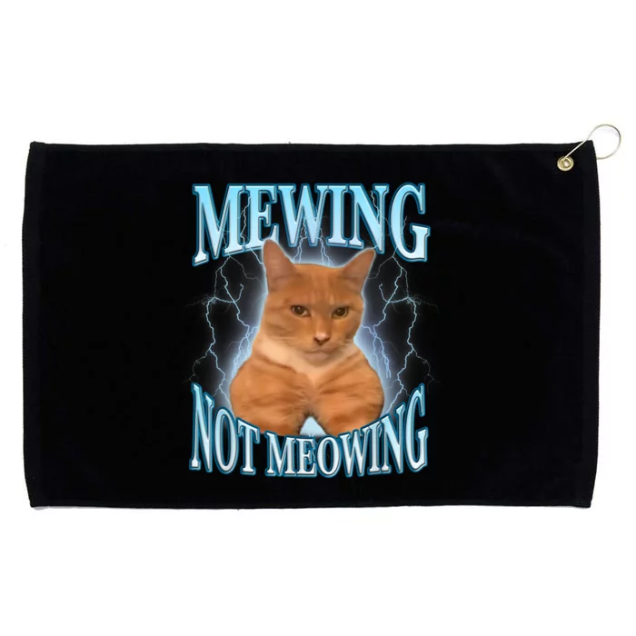 Funny Cat Meme Mewing Looksmax Meowing Cat Trend Grommeted Golf Towel