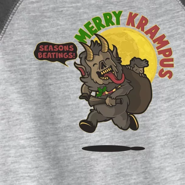 Funny Creepy Merry Krampus Seasons Beatings Toddler Fine Jersey T-Shirt