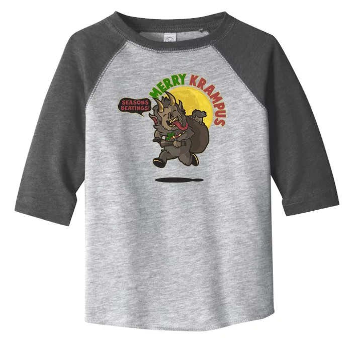 Funny Creepy Merry Krampus Seasons Beatings Toddler Fine Jersey T-Shirt