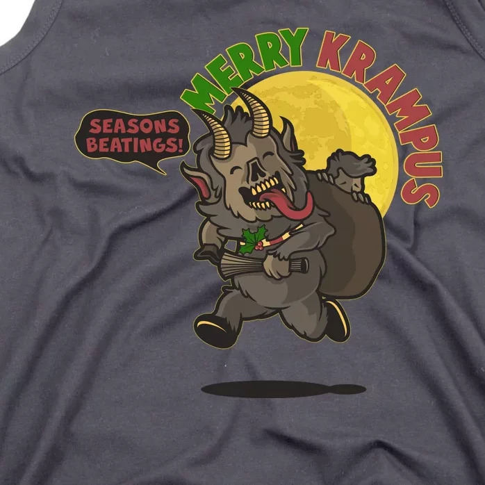 Funny Creepy Merry Krampus Seasons Beatings Tank Top