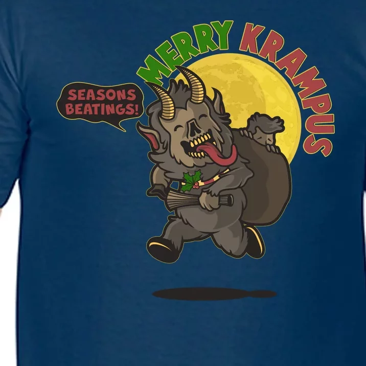 Funny Creepy Merry Krampus Seasons Beatings Comfort Colors T-Shirt