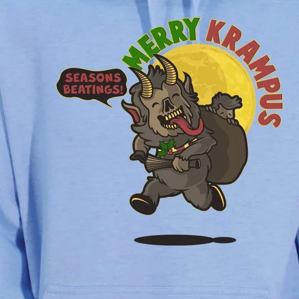 Funny Creepy Merry Krampus Seasons Beatings Unisex Surf Hoodie