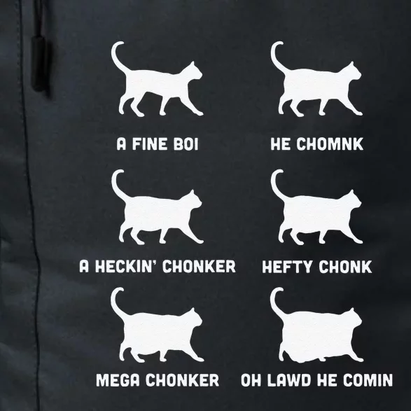 Funny Cats Meme Chonk Cat Chart Daily Commute Backpack